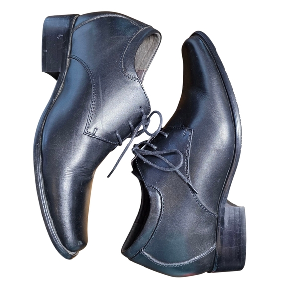 Calden K5655 Rising Elevator Oxford Shoes, Black, Leather Upper Mens Size 7.5 - Picture 6 of 10